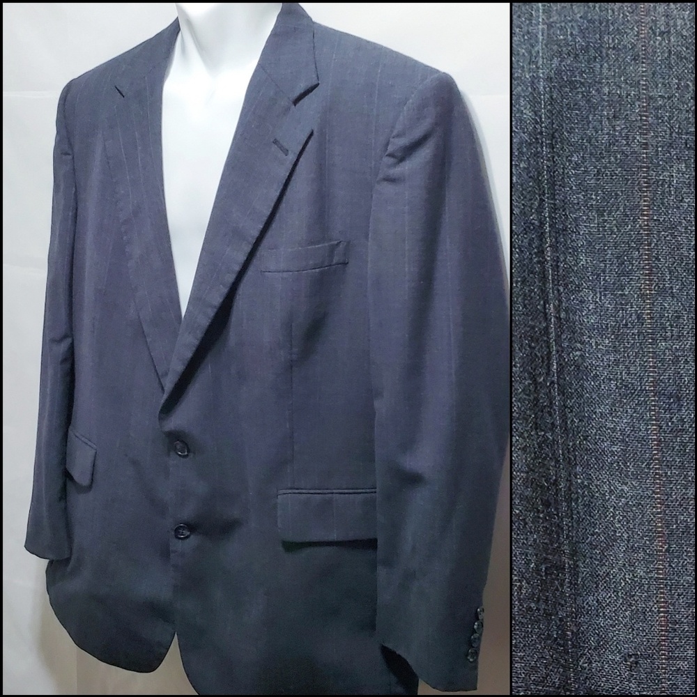 Geoffrey Beene Dark Grey Lined 5 Pockets Blazer
